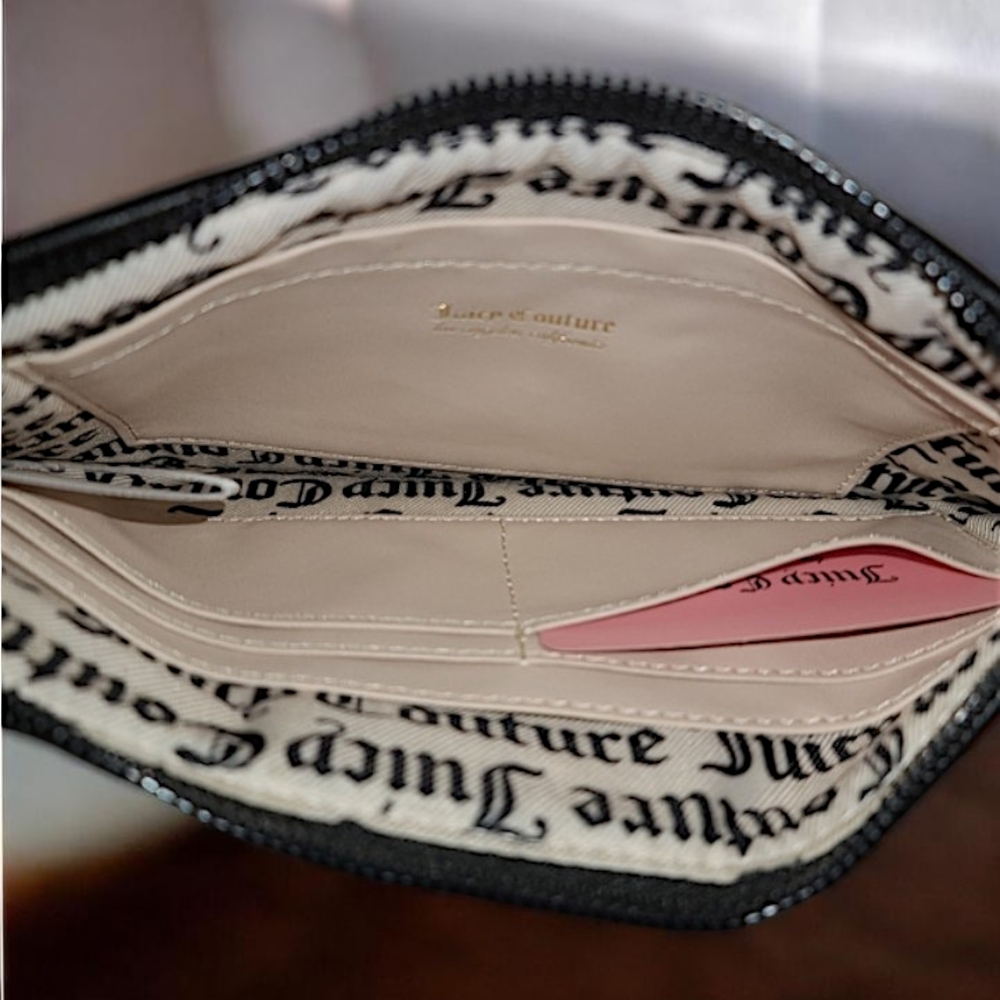 Juicy Couture Floral Print Clutch - Black and Pink - Picture 6 of 10